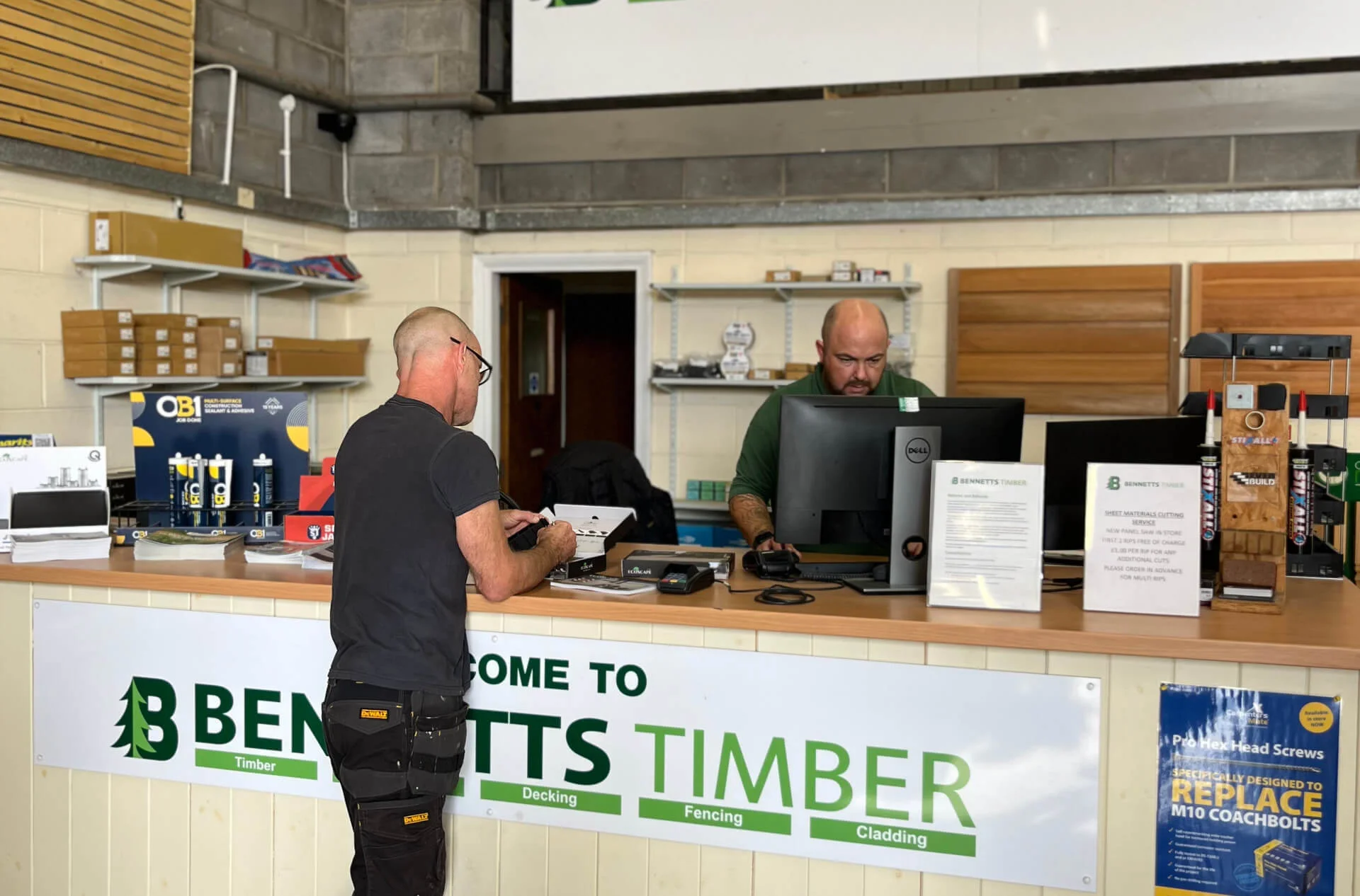 Staff at the front desk ready to help customers